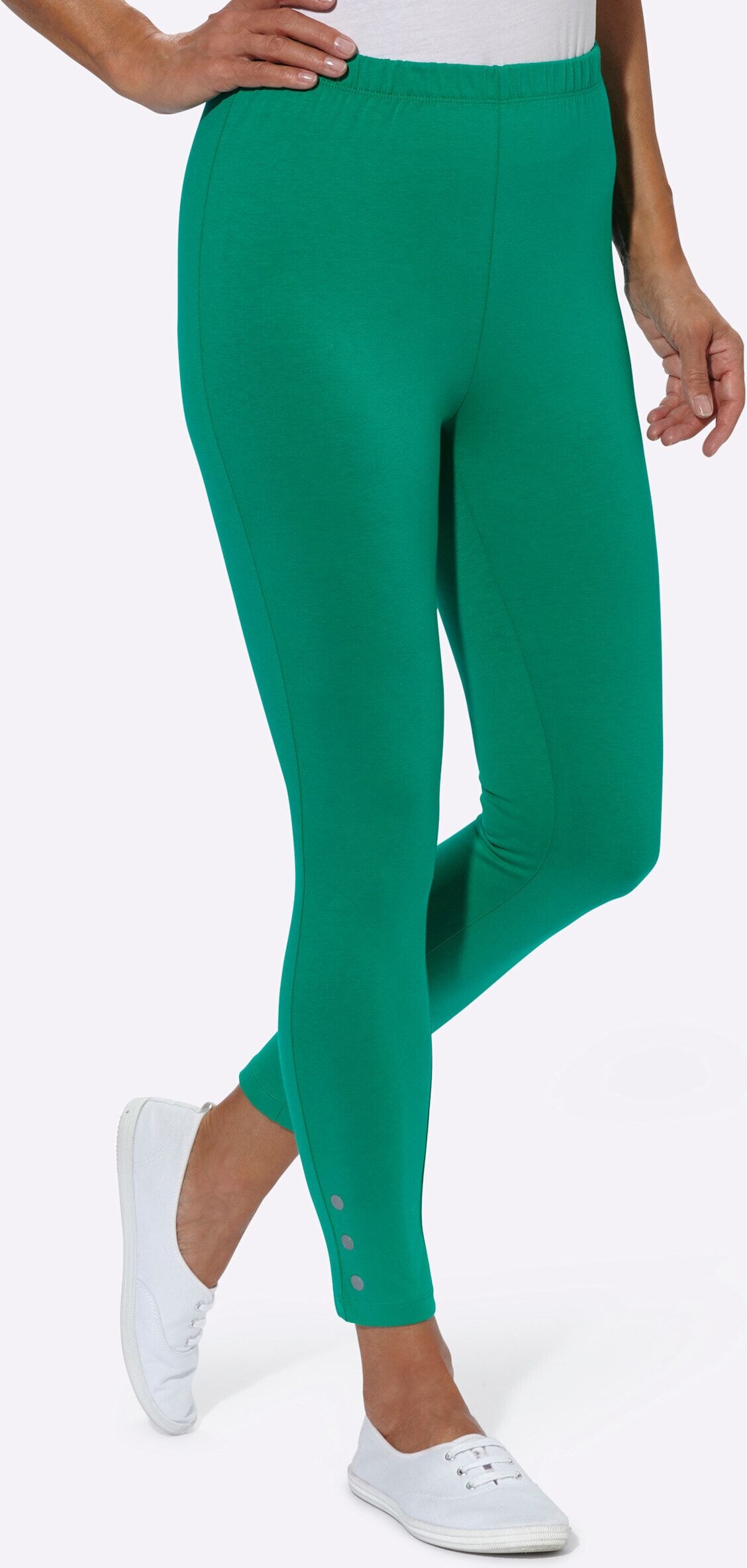 Leggings WITT "Leggings Leggings in Stretch-Qualität", Damen, Gr. 40, N-Gr, grün, Jersey, , Basic, gerade, Hosen Leggings