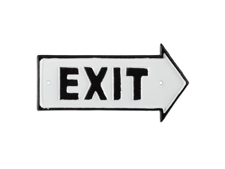 Relaxdays 10 x Exit Schild
