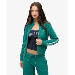Superdry für Damen. W2012376A Essential Logo-Jacke in Grün (XL), Lässig, Baumwolle