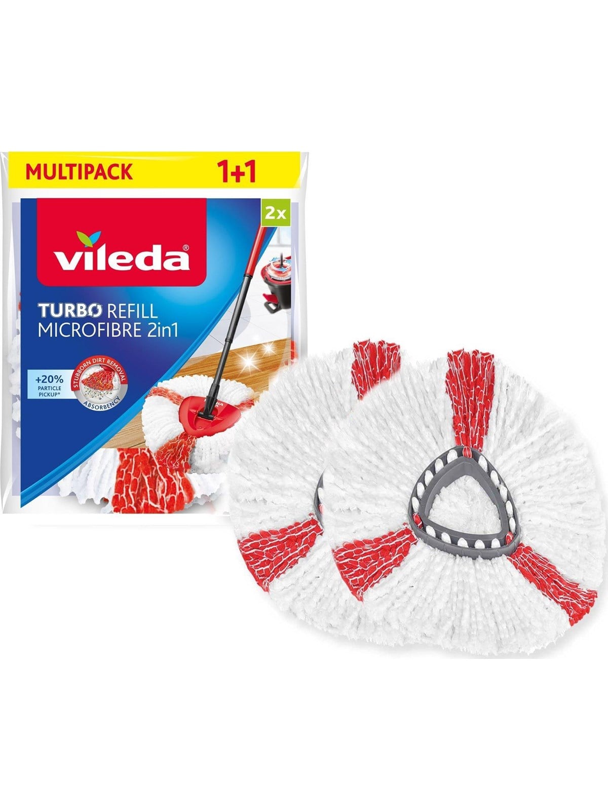 Vileda TURBO 2-in-1 Rotary Mop Refill 2 pcs