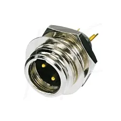 REAN T3MP - TINY xlr Einbaustecker, 3-pol, Wandstärken bis 6 mm