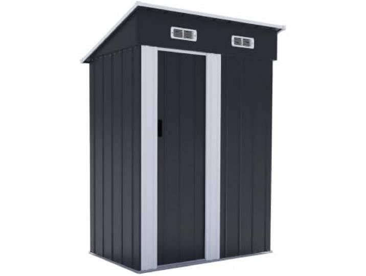 habitat et jardin Metallgerätehaus Schiebetür Memphis - 1,36 m² - Grau