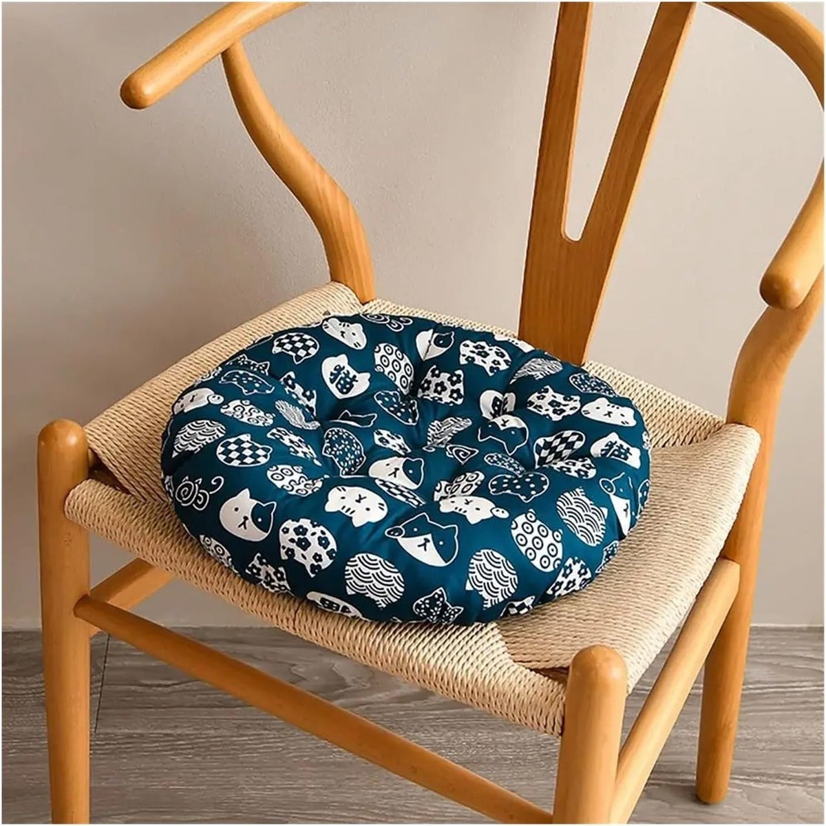 Orthopedisch Zitkussen Rond - Comfortabel en Veerkrachtig - Naturel - 40 x 40 cm