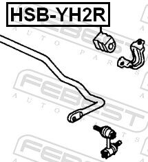 Febest Lagerung, Stabilisator Hsb-Yh2r Hinterachse Für Honda