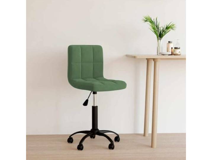 NLQMSU Drehstuhl für Büro, Velours, dunkelgrün, verstellbar Sessel aus weichem Samt, gepolsterter Sitz, Rollen in mehrere Richtungen, für Büro und Wohnzimmer