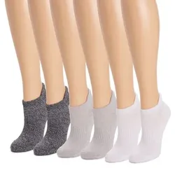 MUK LUKs Damen-Stütz-Socken Fersenpolster Einheitsgröße 6er Pack