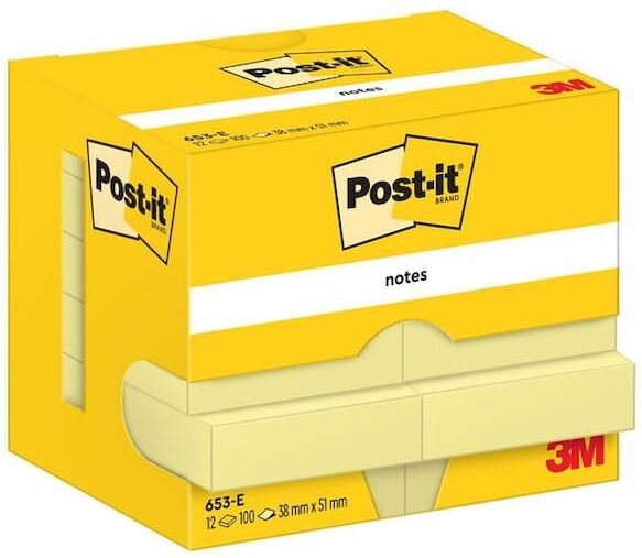 Notes POST-IT 38x51mm gul 12st