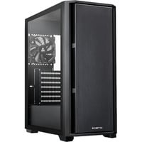 AS-02B-TG-OP, Tower-Gehäuse schwarz, Tempered Glass