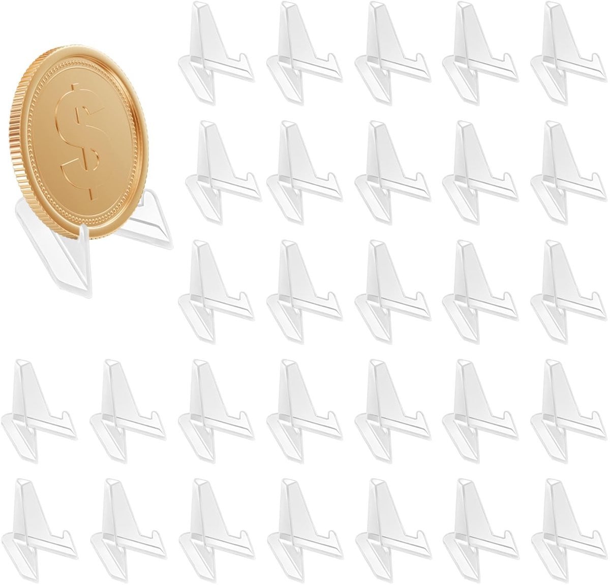 30 stuks transparante acryl mini munt houders voor medailles en foto's