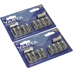 20x VARTA CR123A Lithium Batterie 3V 1480 mAh – CR17345 – Blisterware