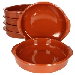 6er Set Cazuela mit Griffen Ton-Schale Bernd Ø 25,5cm Größe XXL Mittelalter Wikinger