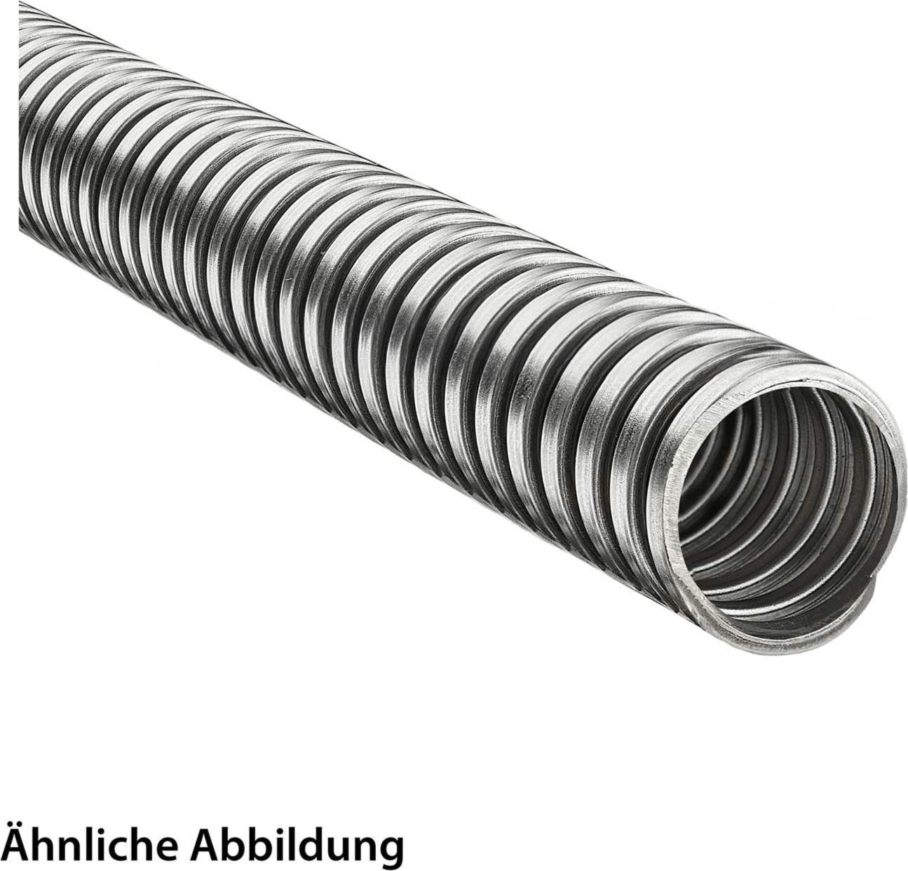 SPR-VA Metallschutzschlauch eingehaktes Profil VA blank AD 2,9mm, ID 1,8mm eingehaktes Profil, Mindestbiegeradius bewegt 55,0mm