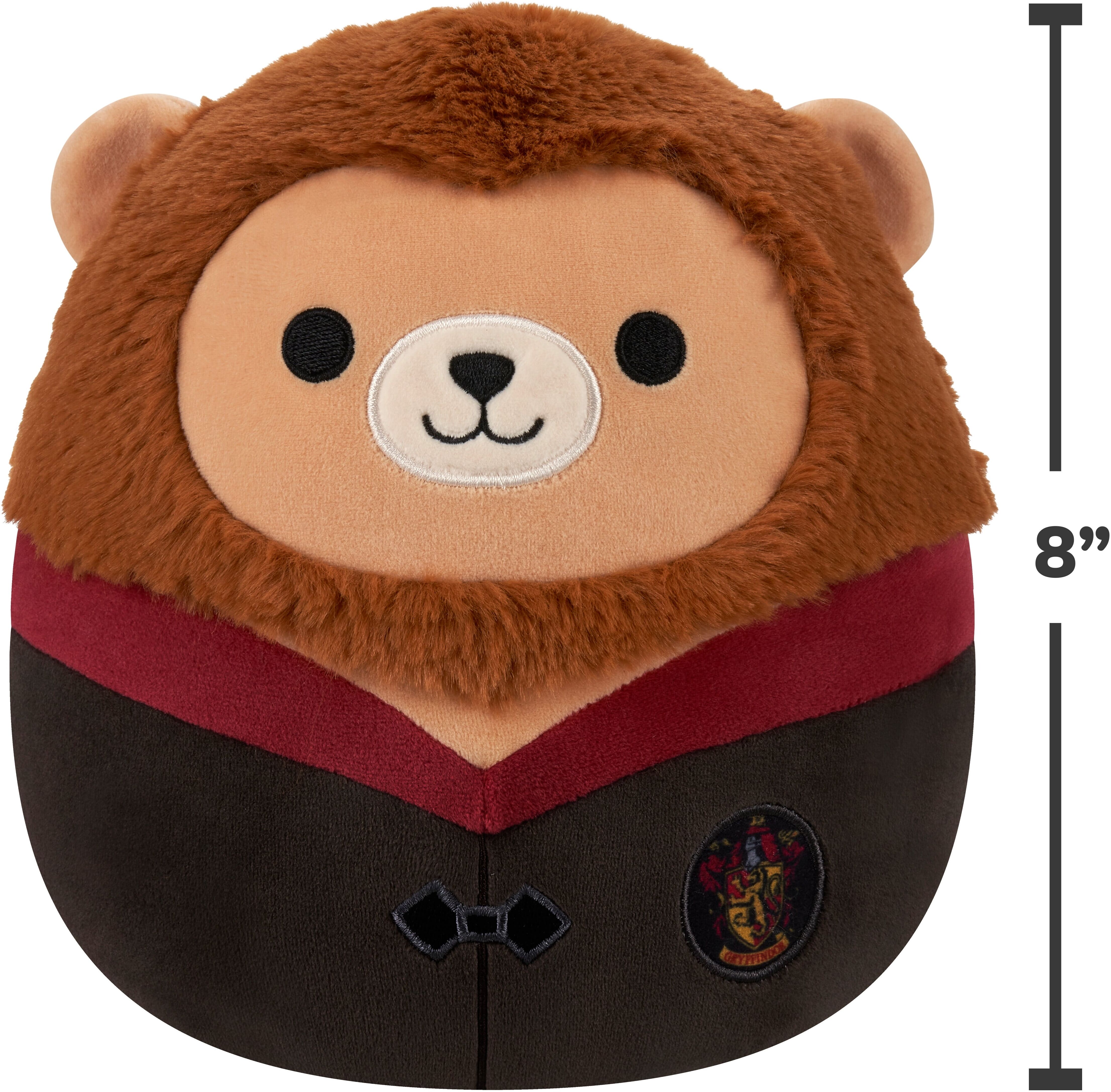 Jazwares Squishmallows Harry Potter Gryffindor Lion 8-Inch Soft Toy - Officially Licensed Harry Potter Collectible Stuffed Animal for Kids