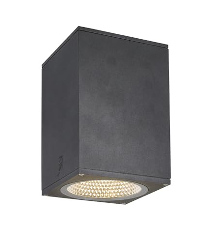 SLV Enola Square L LED opbouwspot voor buiten, antraciet, IP65, dimbaar