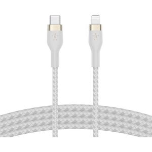 Belkin Ladekabel BoostCharge Pro Flex, weiß, 2m, USB-C auf Apple Lightning, 15W Schnellladekabel