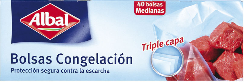 Albal Sacs De Congélation Moyens triple couche 40 u