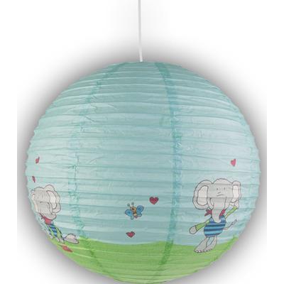 NIERMANN Hängeleuchte "Papier-Pendelleuchte Lolo Lombardo", blau, 1, Ø 40cm H: 40cm, 1 Stk., Leuchten, Kinderzimmer, Kinderlampe, Kinderlampe