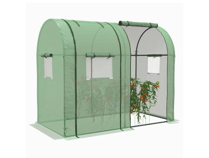Serre de jardin Outsunny avec 4 fenêtres 2 portes 185X94X150 cm vert