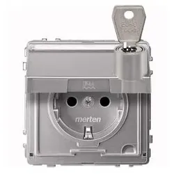 Merten SCHUKO-Steckdose alu MEG2317-7260
