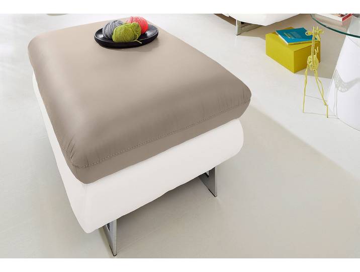 Hocker COTTA Solution , weiss (altweiß, sand), B:98cm H:45cm T:67cm, Hocker, Hocker