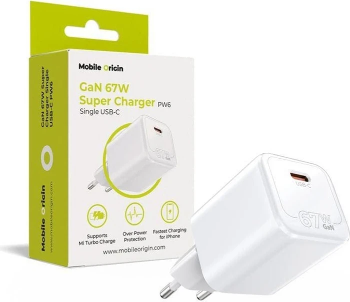 Mobile Origin GaN 67W Super Charger Single USB-C PW6