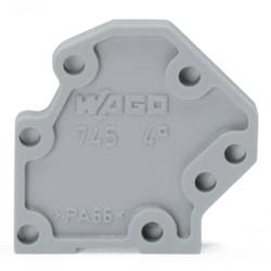WAGO 745-3100 Abschlussplatte Grau 100 St. Piece