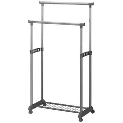 Kleiderständer   ¦ grau ¦ Metallrohr,Kunststoff ¦ Maße (cm): B: 83 H: 164 T: 44.0