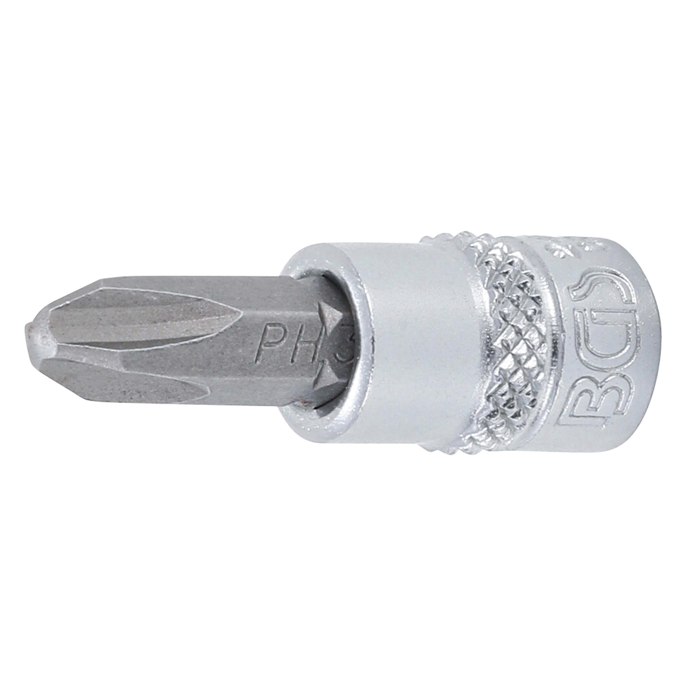 BGS Bit-Einsatz Antrieb Innenvierkant 6,3 mm (1/4") Kreuzschlitz PH3 (Innenvierkant) (2489)