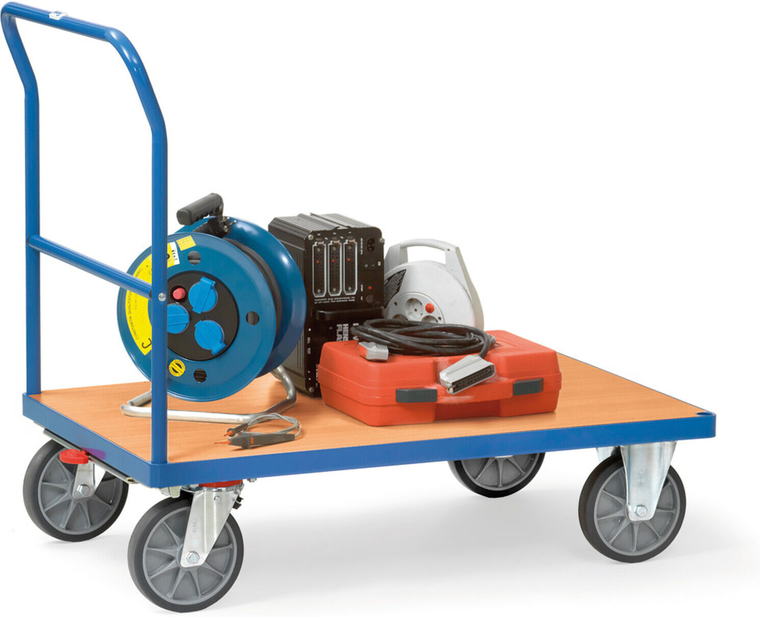 fetra Schiebebügelwagen 2503, Tragkraft 600kg, TPE-Reifen, 1 Schiebebügel)