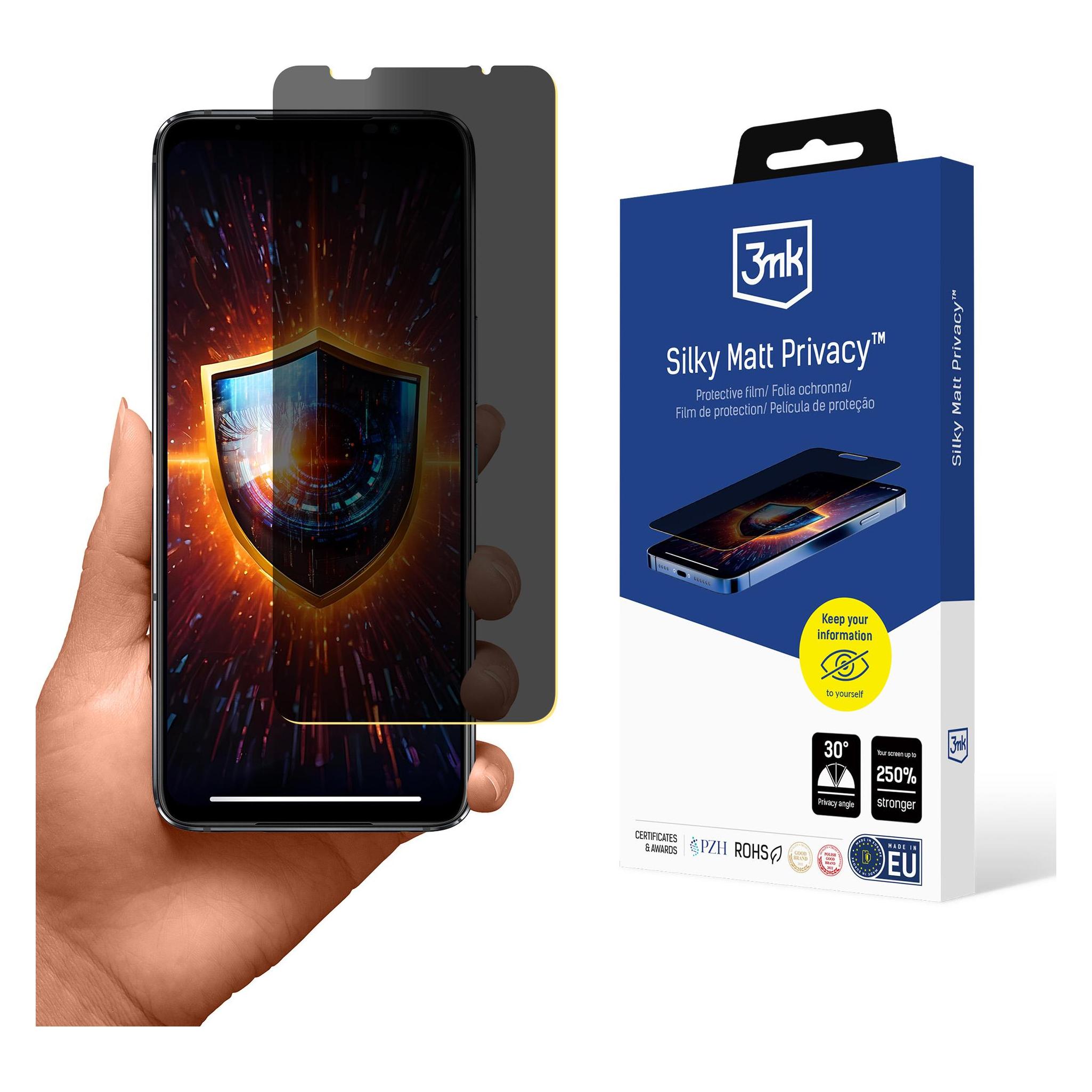 3MK Asus ROG Phone 6/6 Pro/6D/6D Ultimate - Silky Matt Privacy (Asus ROG Phone 6, Asus ROG Phone 6 Pro, Asus ROG Phone 6D) (W-3SlMatPv-MODE399)