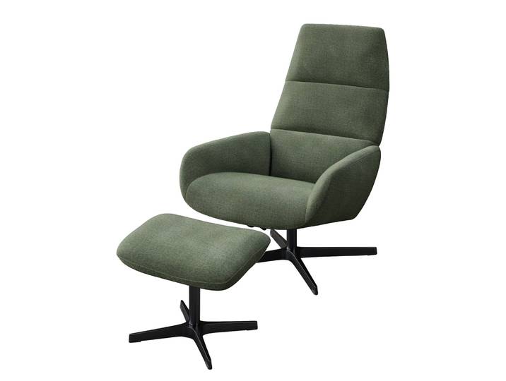 Fauteuil relax Turami Vert/Vert olive Velours 71 x 110 x 80cm
