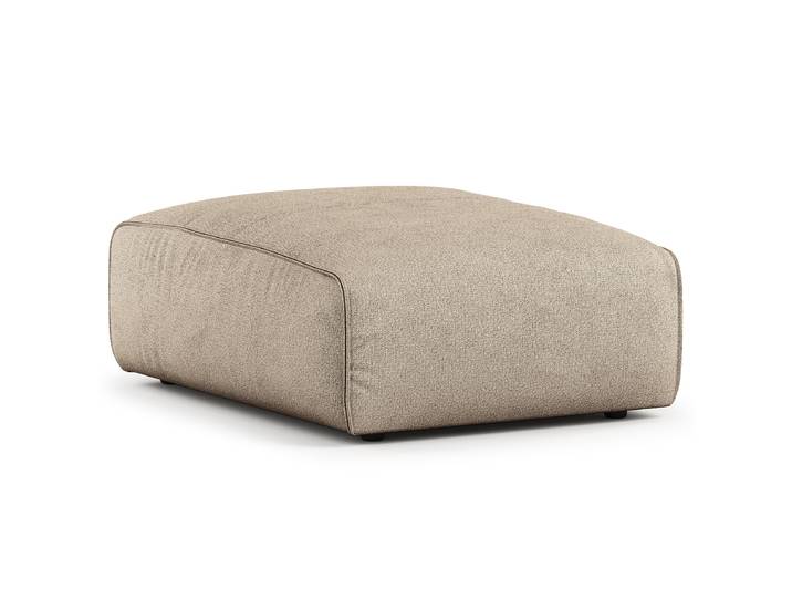 Repose-pieds capitonné 81 x 38 x 100cm Beige Tissu Amaris: Beige