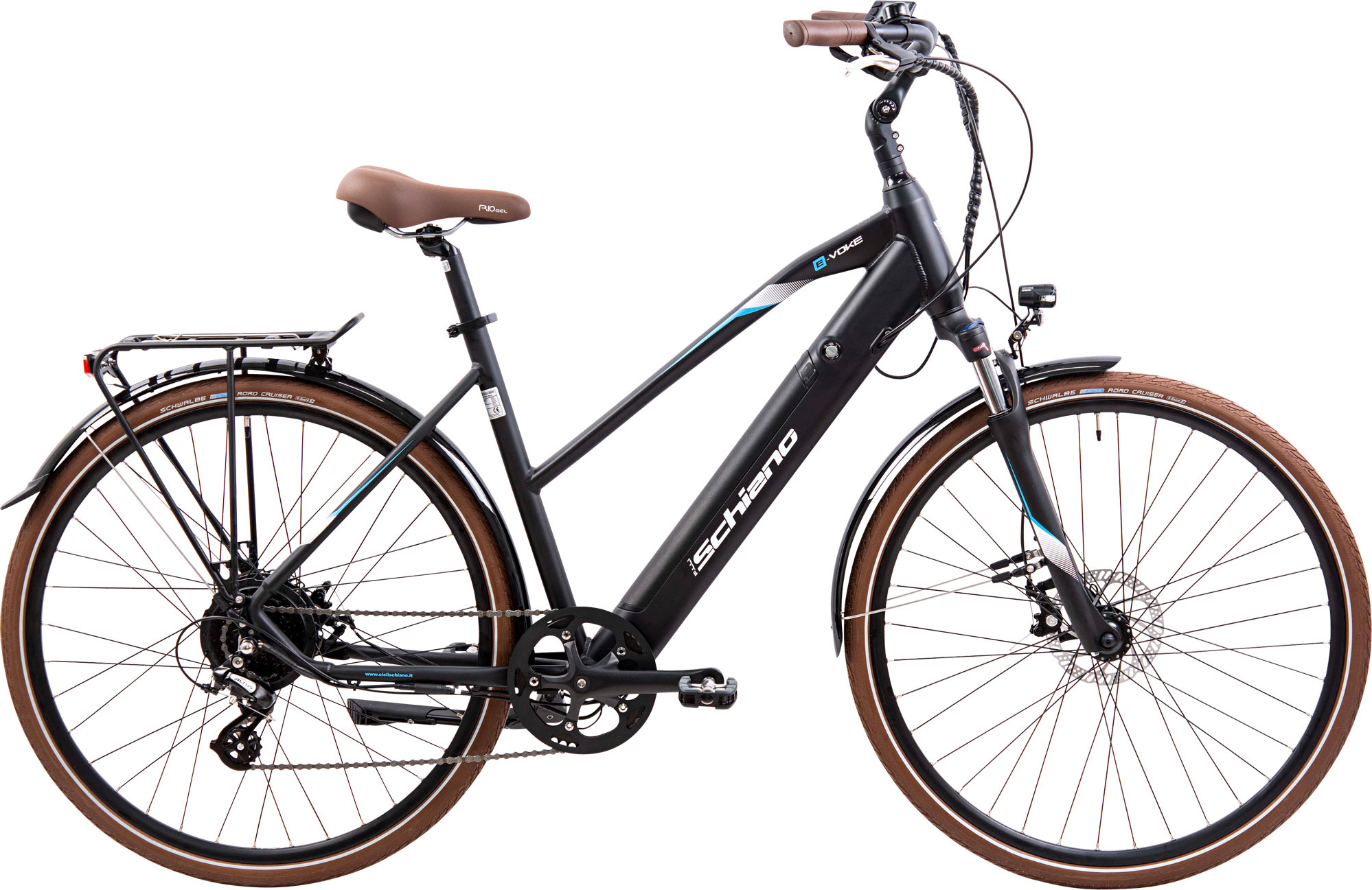 Schiano E-Bike Trekking 28 Zoll 8-Gang 418 Wh schwarz