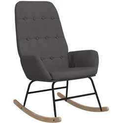 Décoshop26 - Gepolsterter bequemer Schaukelstuhl zum Stillen für das Wohnzimmer dunkelgrauer Stoff DEC028983 DEC028983