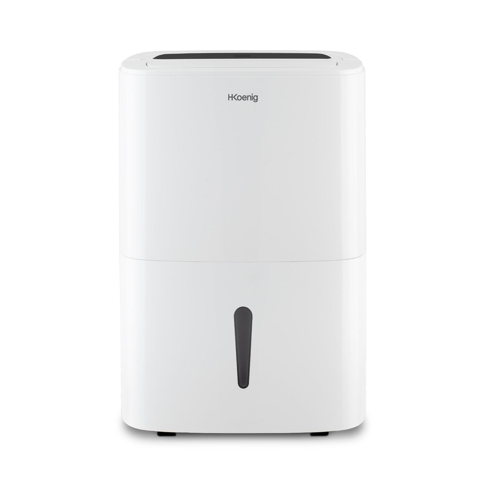 H.Koenig Tragbarer Luftentfeuchter DSH520, 20L/Tag, Fernbedienung, 24-Stunden-Timer, für Räume bis 25m², 5L Tank, leise, 400W