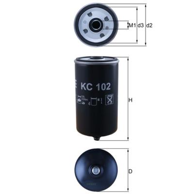 MAHLE Kraftstofffilter KC 102 für MAN Mercedes