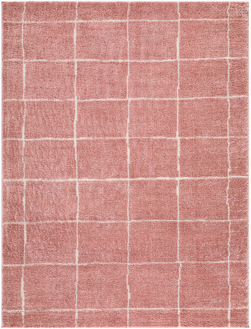 Langley Street Moroccan Area Rug Rose, Ivory Rectangle 160 x 213 cm
