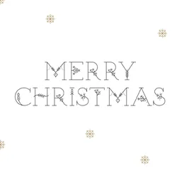 ti-flair 20 Servietten Papier 33x33cm 3-lagig - Servietten mit Merry Christmas Schriftzug & Schneeflocken - Weihnachtsdesign Papierservietten Tischdeko
