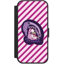 Nivocase Klapphülle für Apple iPhone 17 Handyhülle aus Kunst Leder NIVOflip schwarz Alice im Wunderland (Apple iPhone 17), Smartphone Hülle, Schwarz