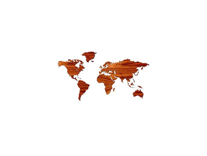 Design Wandobjekt „Wooden World Map“ Natural 150 x 75 cm Wooden Amsterdam