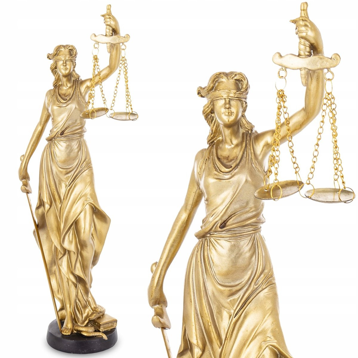 Art-Pol Themis Beeld Godin van Gerechtigheid Gouden Decoratie Hoogte: 39,5 cm