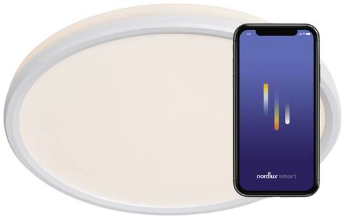 Nordlux 2110826101 Liva Smart Colour LED-Deckenleuchte LED-Modul 21.00W Weiß