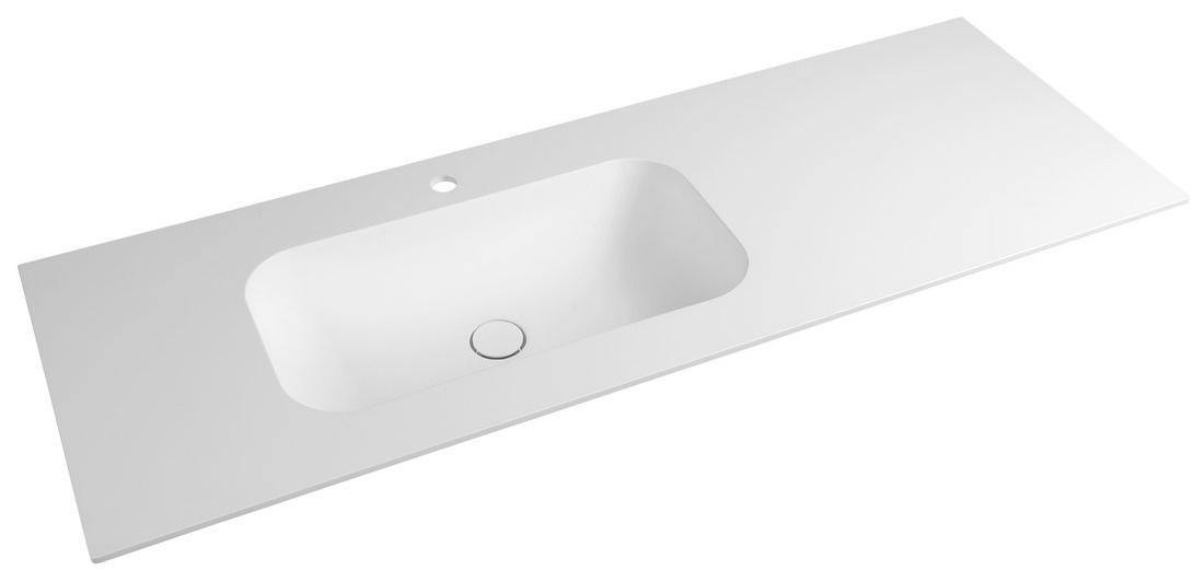Sapho ARUBA Waschtisch links, 200x51,5 cm, Rockstone weiß matt