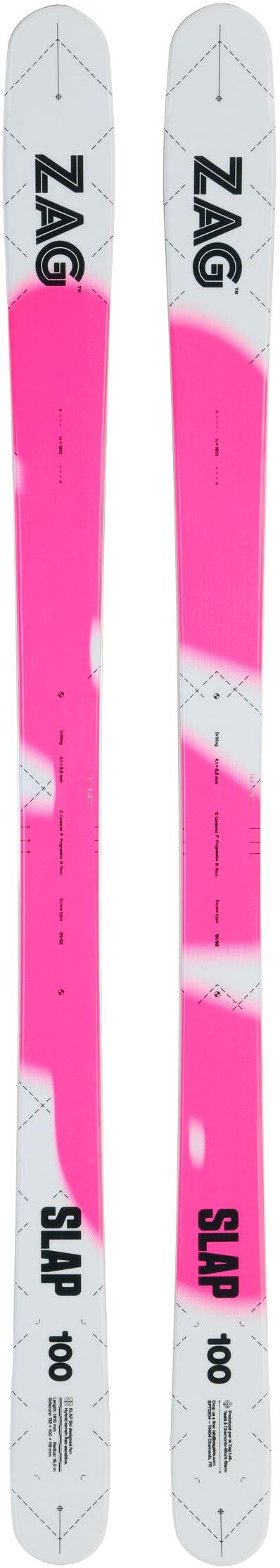 Zag  - Pack Ski Slap 100 Pink - 188 + 11.0 TP 110mm White - Ski