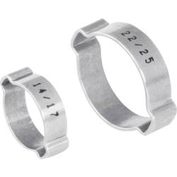 Norma 2-Ohr-Klemme 1107012018 Bündel-Ø-Bereich 15 bis 18 mm Silber 1 St.