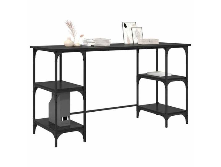 Bureau Noir CLOUD Table à écrire Pour 1 personne Chêne noir 140x50x75 cm bois d'ingénierie BBB1135