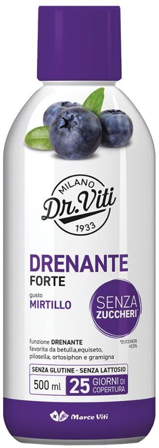 MARCO VITI FARMACEUTICI SpA Marco Viti, Drenante Forte gusto Mirtillo, 500 ml