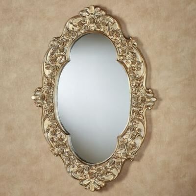 Touch of Class Victoria Rose Oval Wall Mirror Satin Gold , Satin Gold