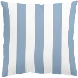 KISSENBEZUG Längsstreifen in Pastell Blau 40/40 cm