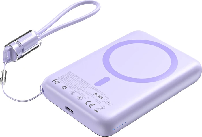 ChoeTech CCC Certified 10000mAh Ultra Thin Magnetic Power Bank - purple